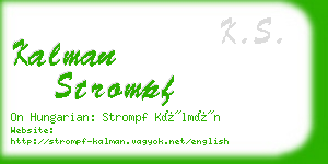 kalman strompf business card